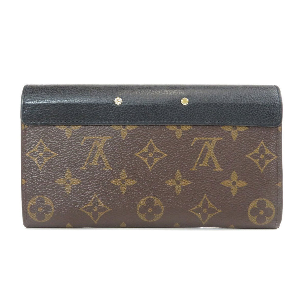 Louis Vuitton Pallas Portefeuille Canvas Monogram Wallet Long Brown